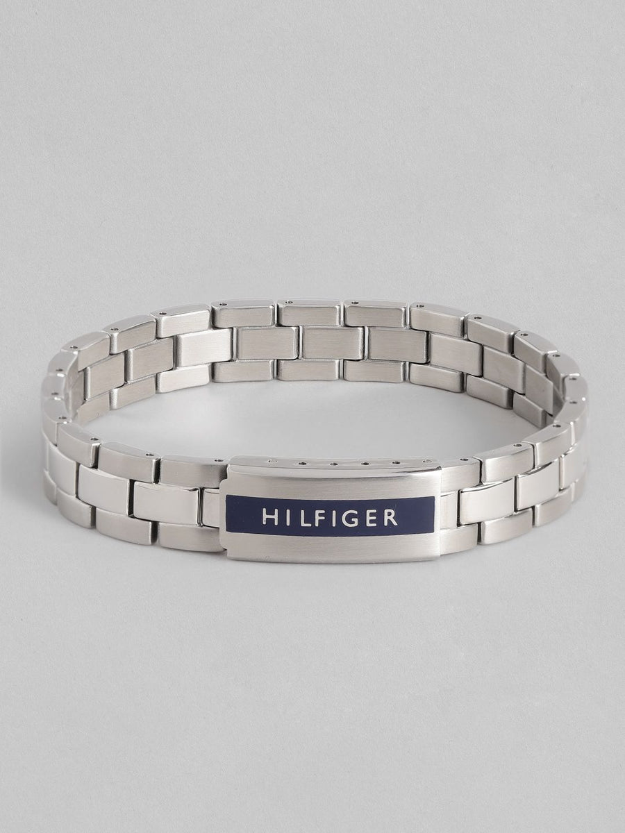 Tommy Hilfiger Men Iconice Srips Stainless Steel Link Bracelet