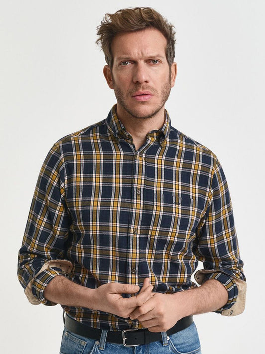 GANT Classic Tartan Checks Checked Button Down Collar Long Sleeves Cotton Shirt