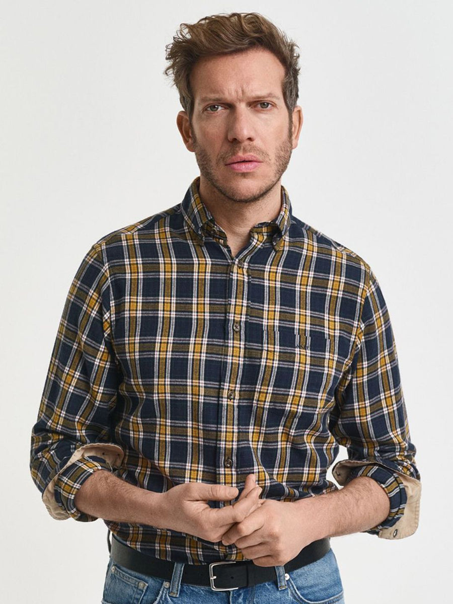 GANT Classic Tartan Checks Checked Button Down Collar Long Sleeves Cotton Shirt