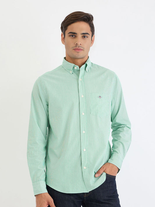 GANT Men Bengal Stripes Opaque Striped Casual Shirt