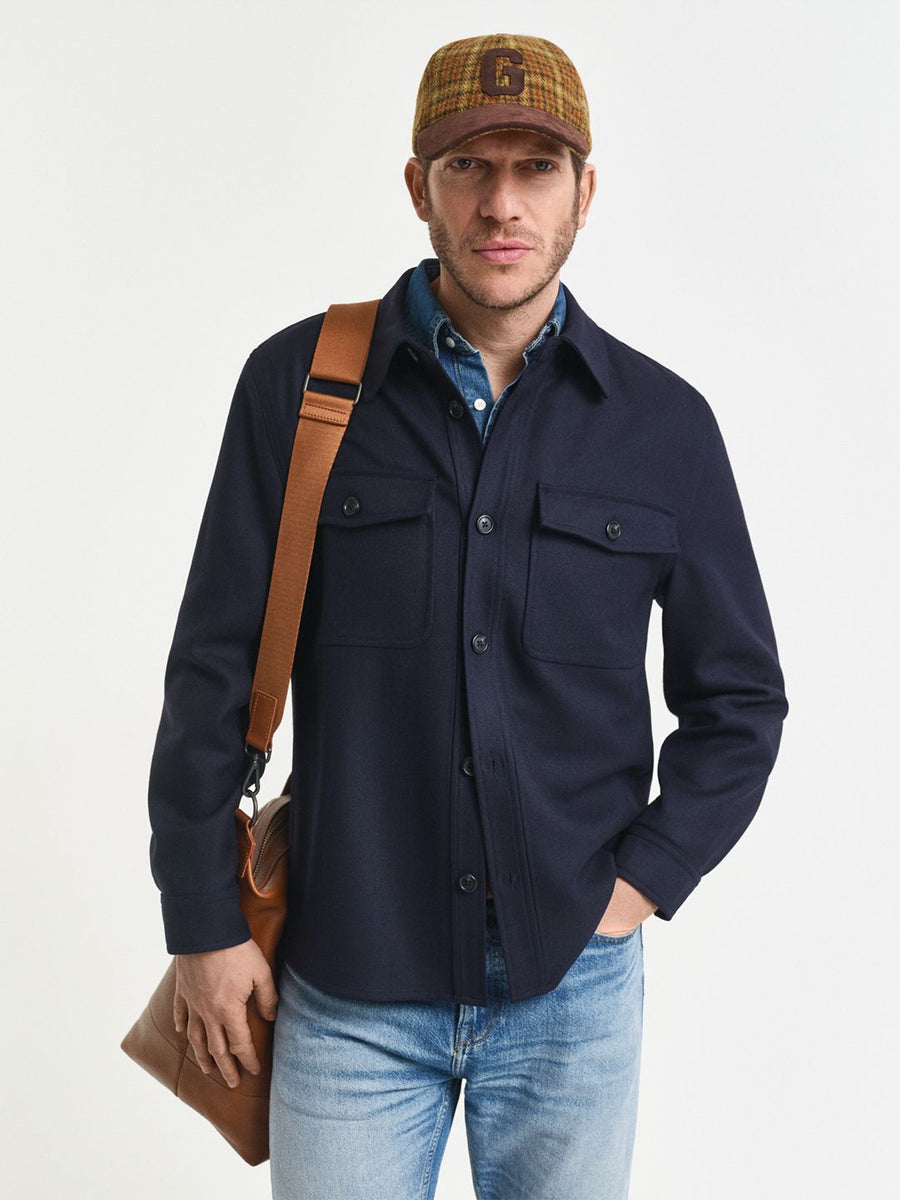 GANT Men Classic Solid Casual Overshirt
