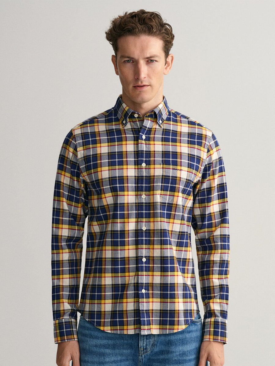 GANT Men Comfort Tartan Checked Cotton Casual Shirt