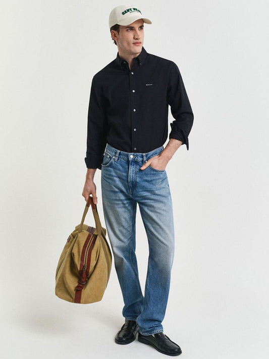 GANT Men Solid Button-Down Collar Cotton Casual Shirt