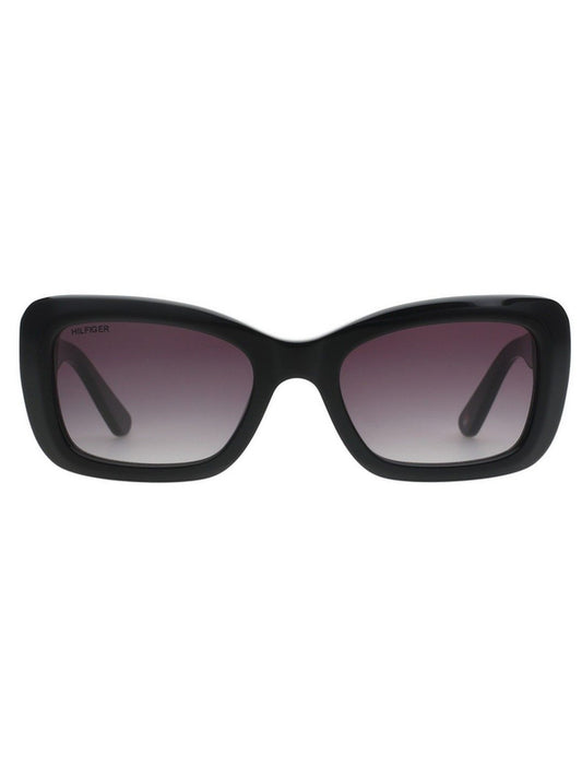 Tommy Hilfiger Women Grey Lens & Black Cateye Sunglasses with