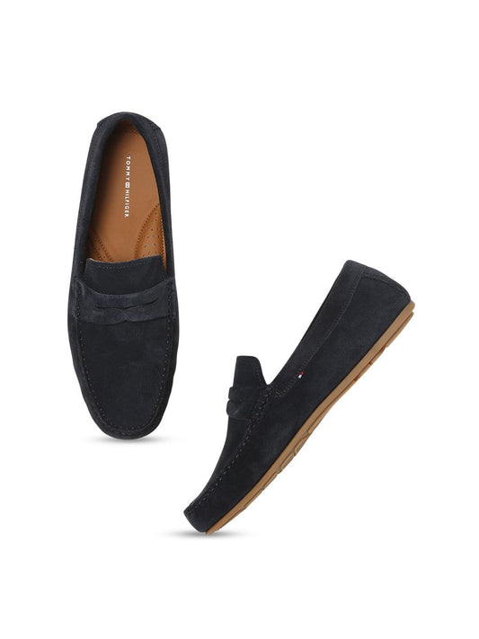 Tommy Hilfiger Men Printed Leather Loafers