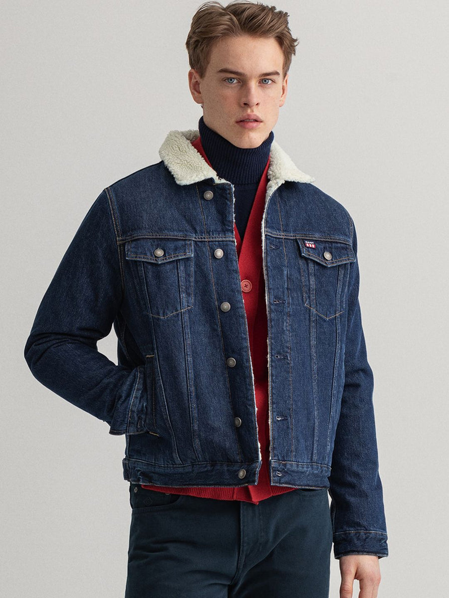 GANT Men Navy Blue Denim Jacket