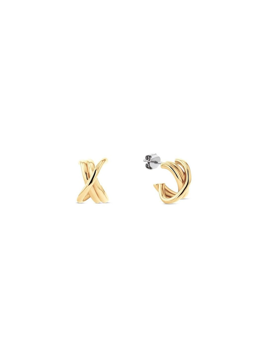 Tommy Hilfiger Gold-Plated Half Hoop Earrings