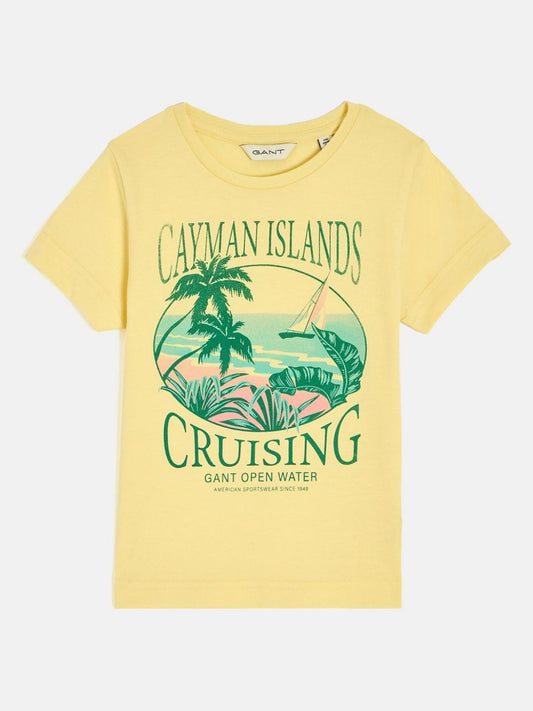 GANT Boys Graphic Printed Round Neck Cotton T-shirt