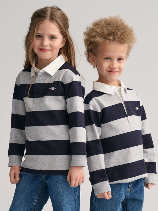 GANT Kids Striped Polo Collar Pure Cotton T-shirt