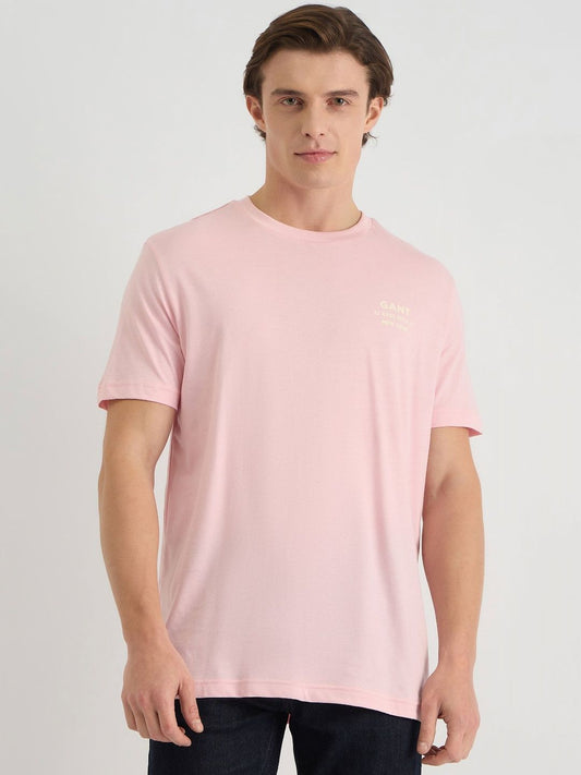 GANT Men Typography Printed Round Neck Cotton T-shirt