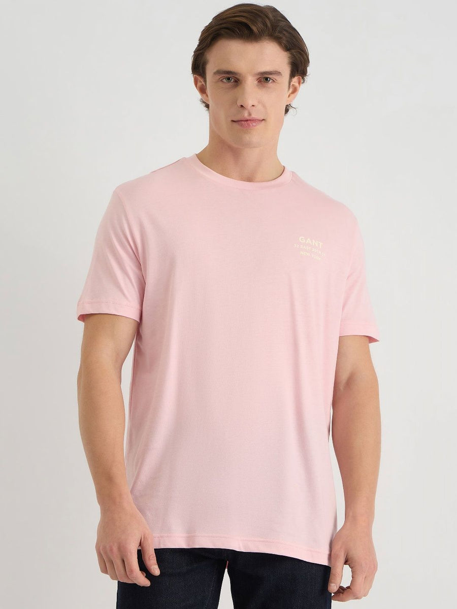 GANT Men Typography Printed Round Neck Cotton T-shirt