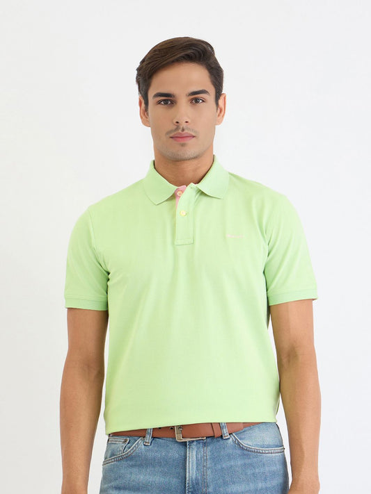 GANT Men Solid Polo Collar Polo T-Shirt