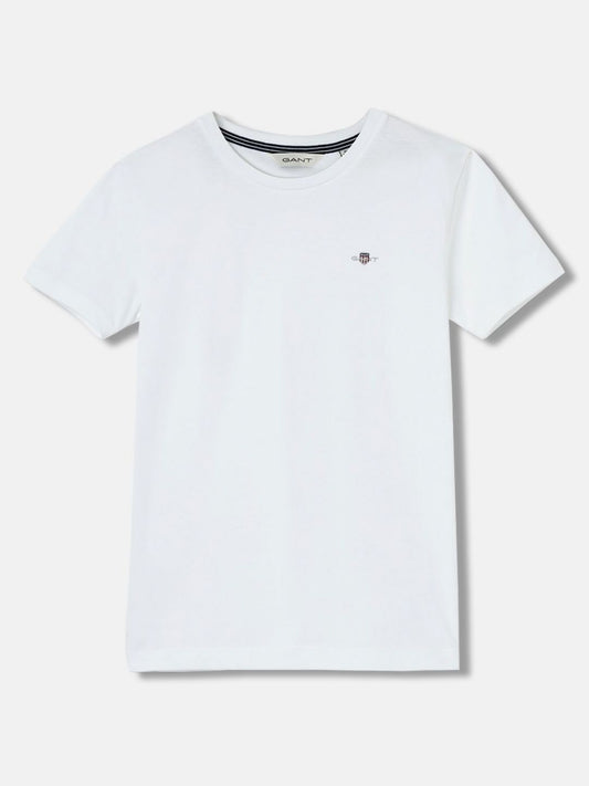 GANT Boys Round Neck Solid Pure Cotton T-shirt