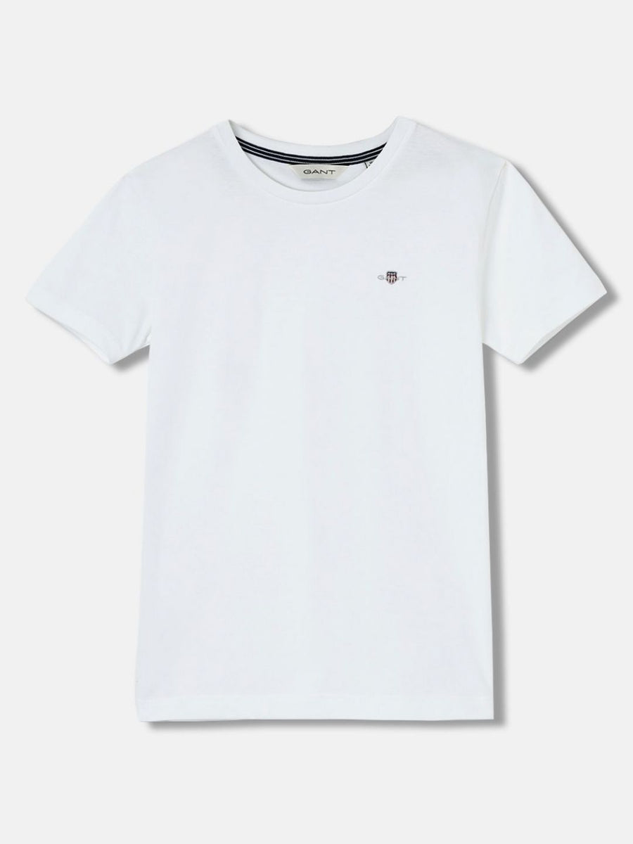 GANT Boys Round Neck Solid Pure Cotton T-shirt
