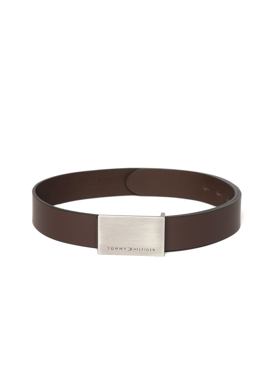 Tommy Hilfiger Men Coffee Brown Leather Belt