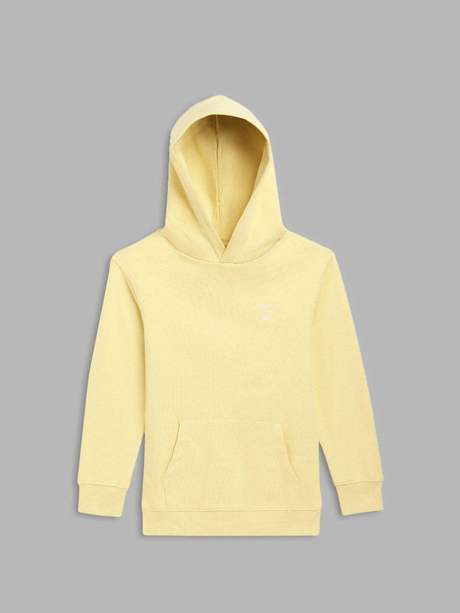 GANT Boys Yellow Hooded Pullover Sweatshirt