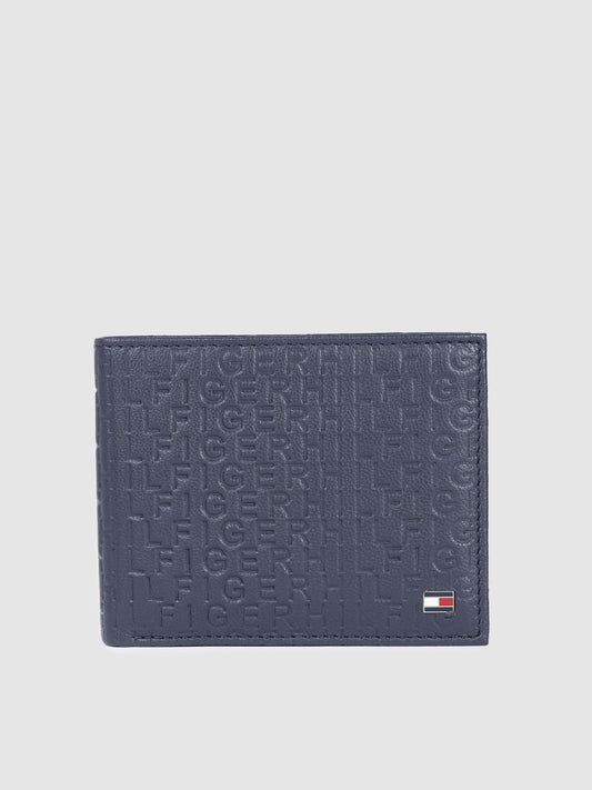 Tommy Hilfiger Men Textured Leather Two Fold Wallet
