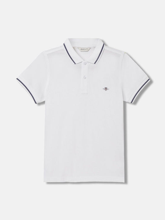 GANT Solid Polo Neck Regular Fit T-Shirt