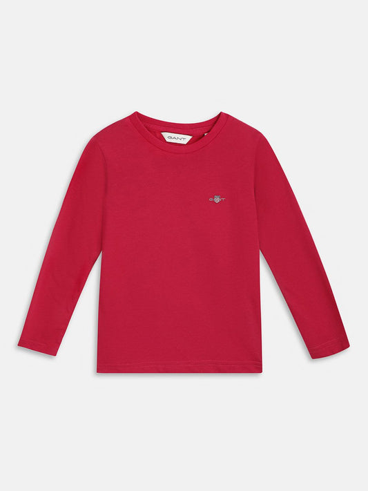 GANT Boys Long Sleeves Round Neck Pure Cotton T-shirt