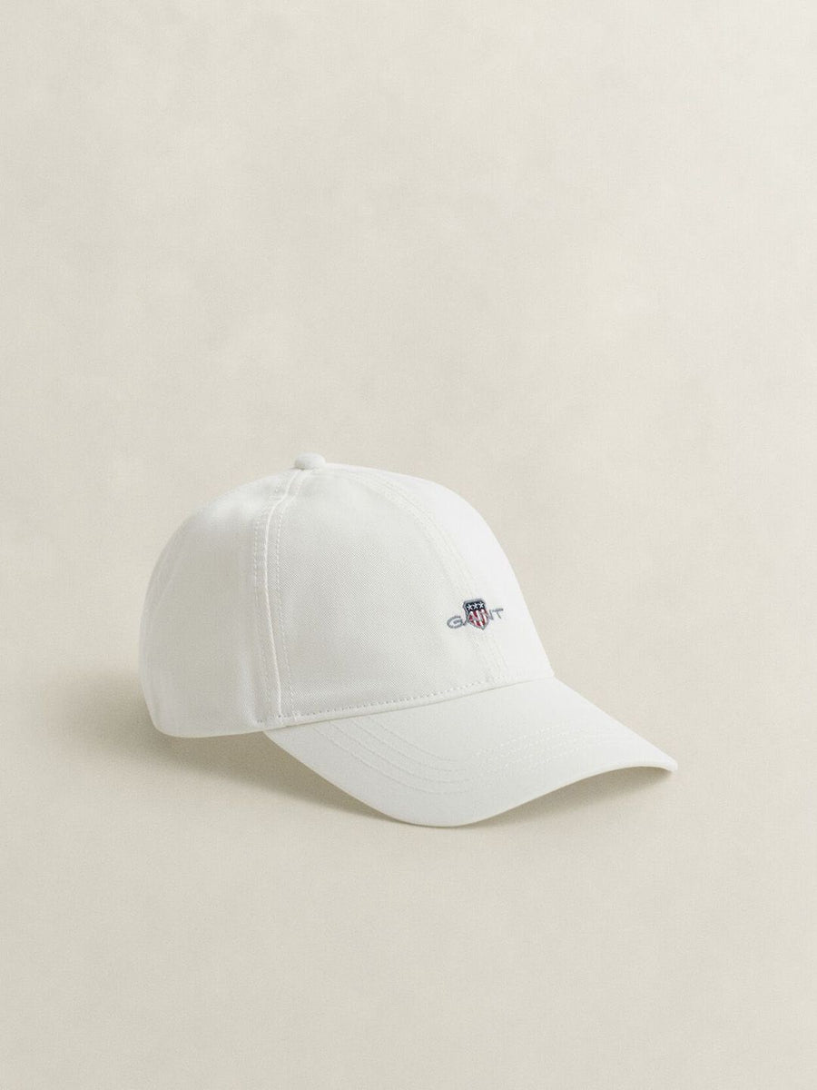 Gant Men White Solid Shield Caps