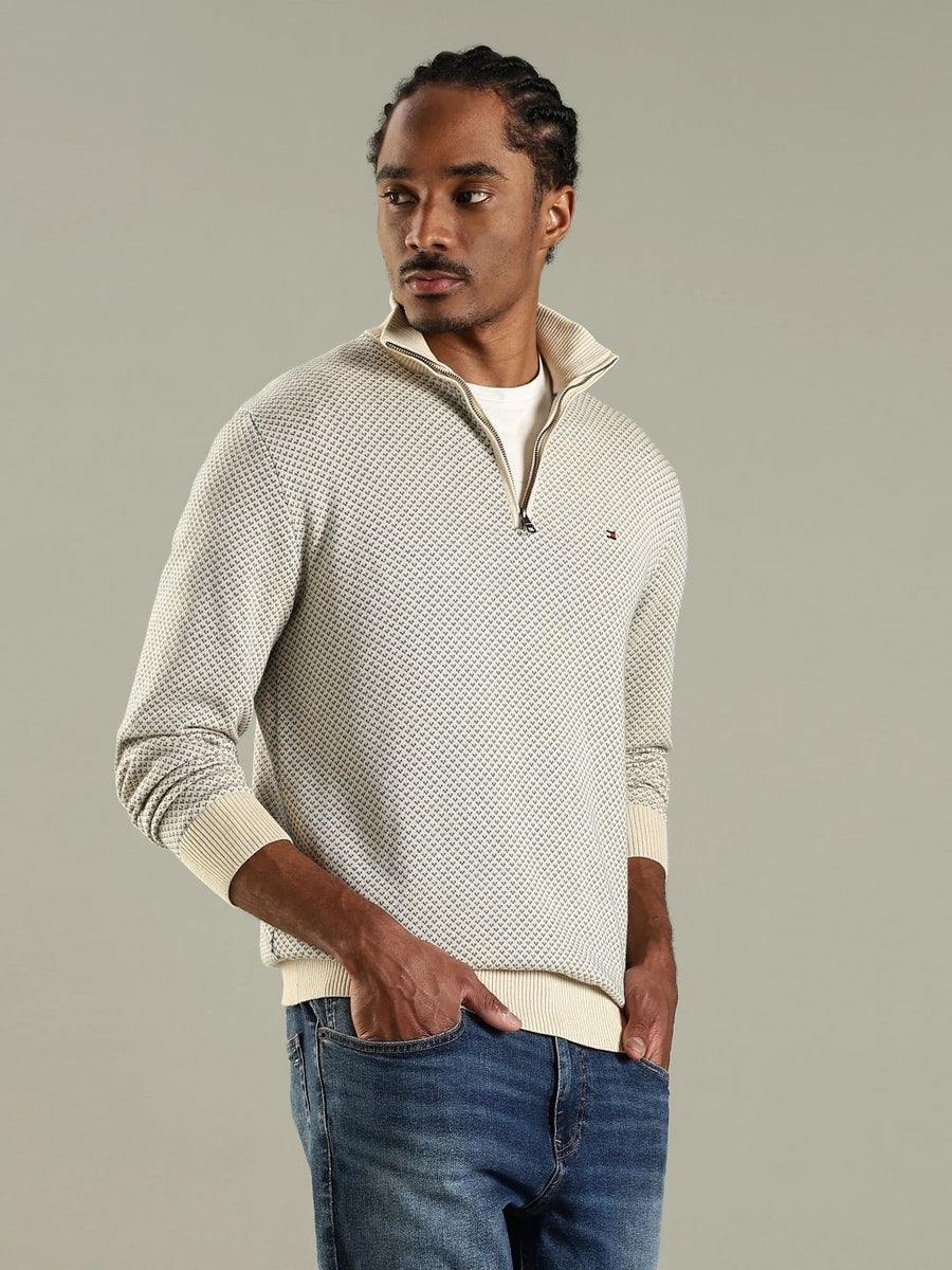 Tommy Hilfiger Men Texture Regular Fit Cotton Sweater