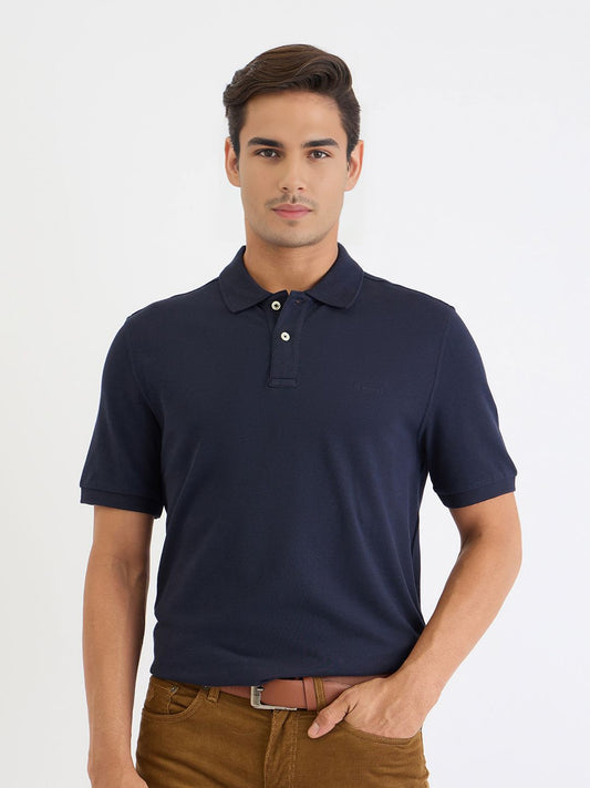 GANT Men Solid Polo Collar T-shirt