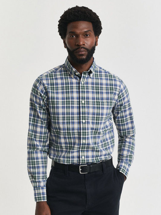 GANT Checked Button Down Cotton Casual Shirt