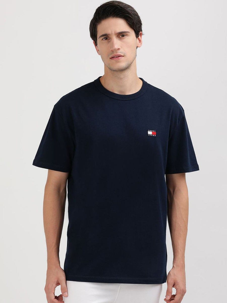 Tommy Hilfiger Men Polo Collar Drop-Shoulder Sleeves Applique T-shirt