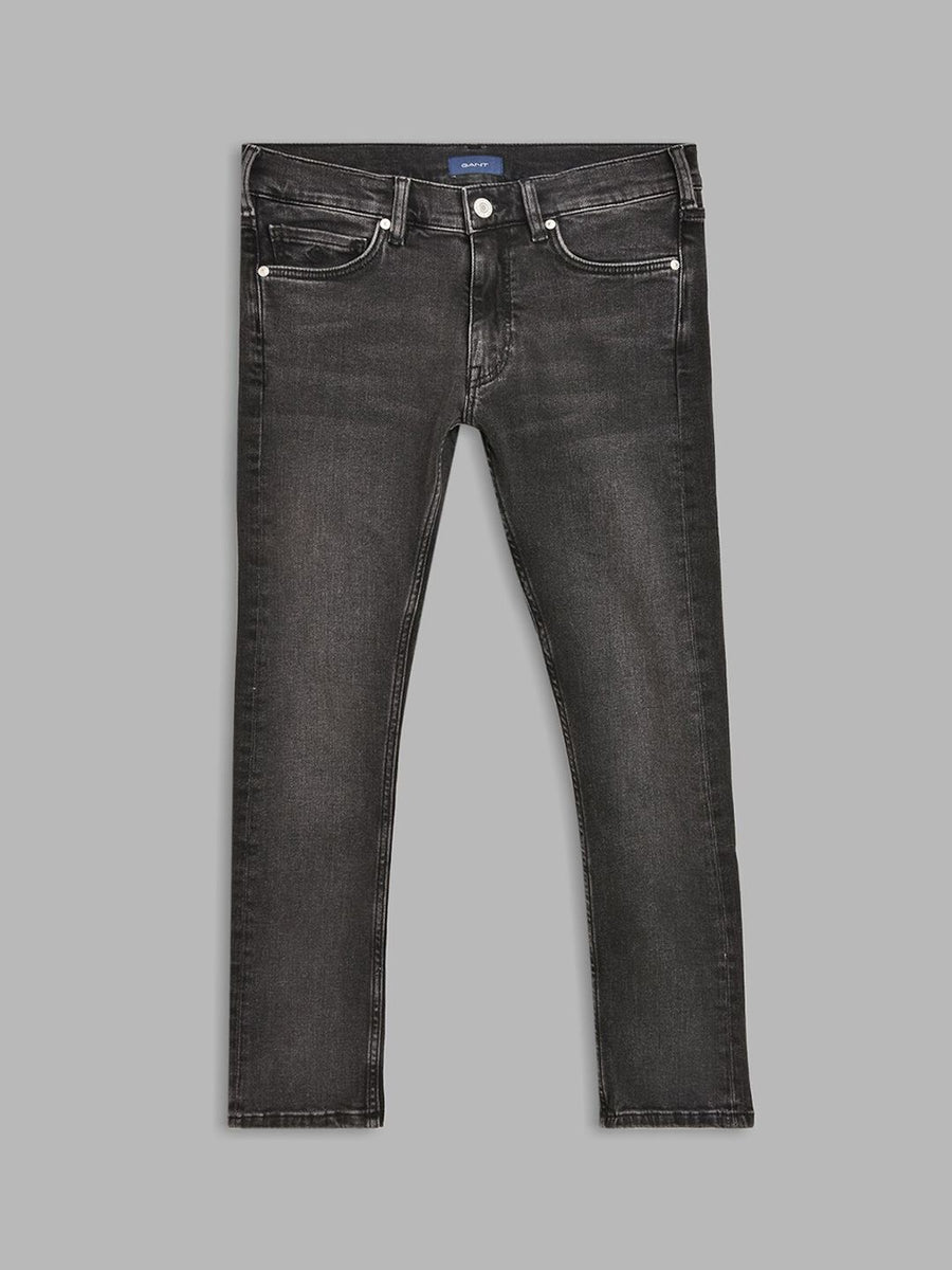 GANT Boys Black Mildly Distressed Jeans
