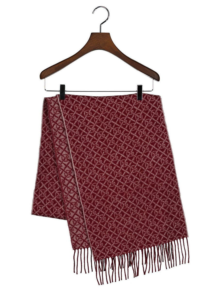 GANT Men Self Design Tasselled Scarf
