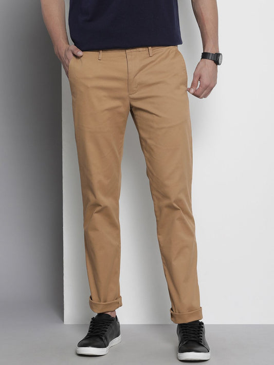 Tommy Hilfiger Men Slim Fit Mid-Rise Casual Trousers