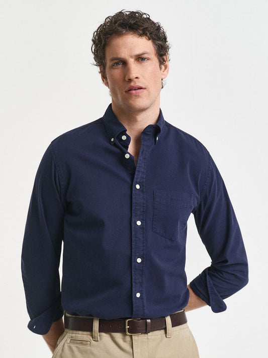 GANT Men Classic Fit Solid Button-Down Collar Pure Cotton Casual Shirt