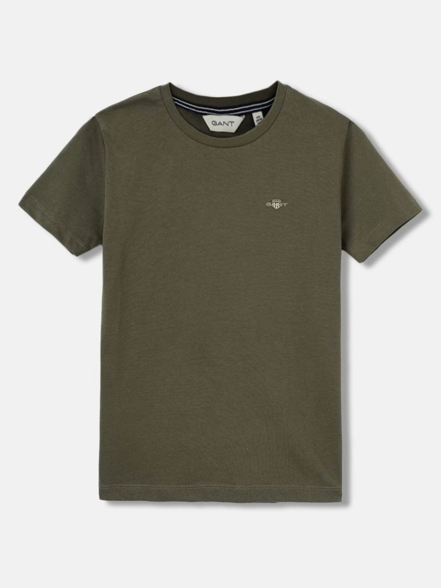 GANT Boys Round Neck Solid Pure Cotton T-shirt