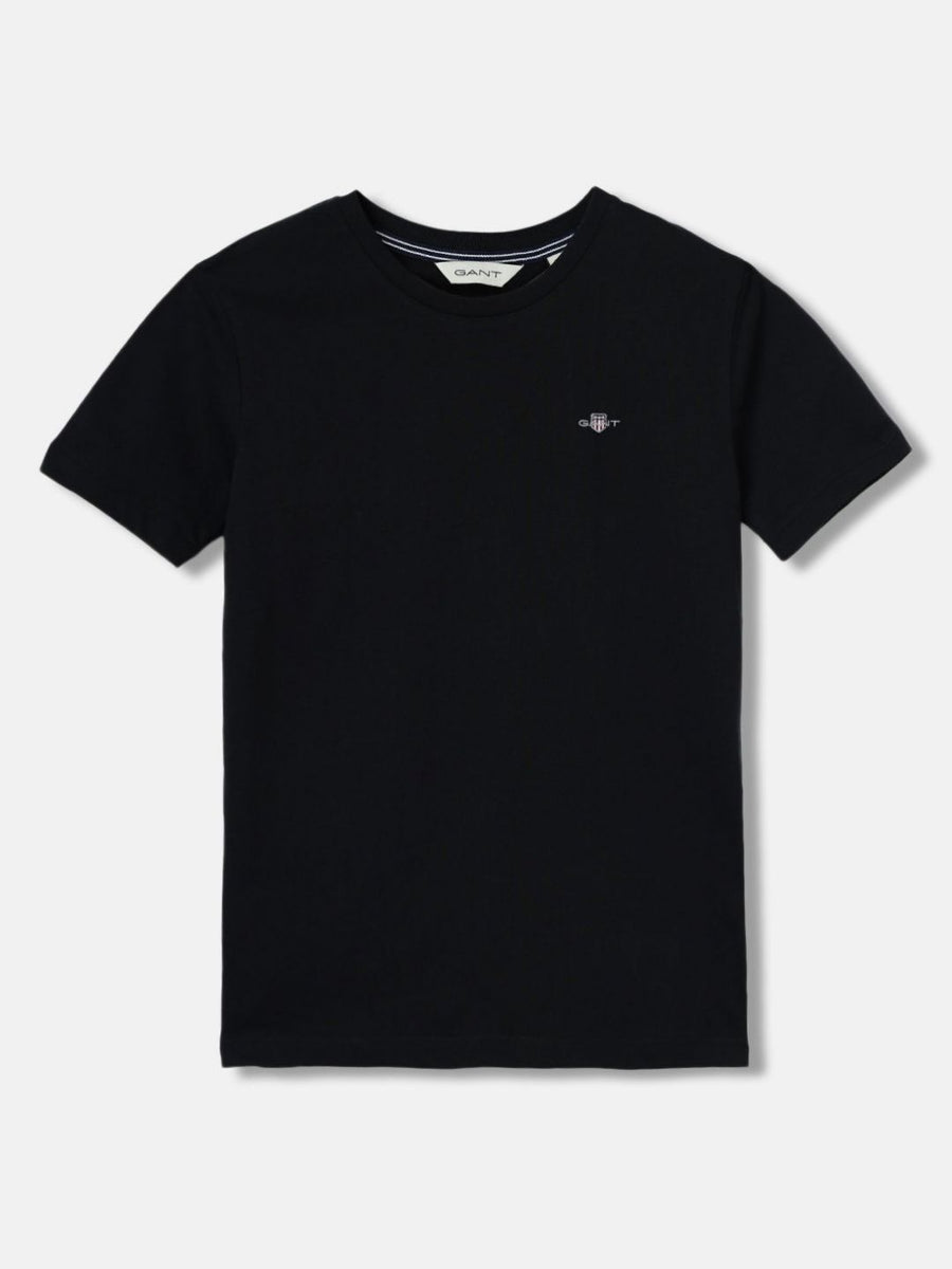 GANT Boys Round Neck Solid Pure Cotton T-shirt