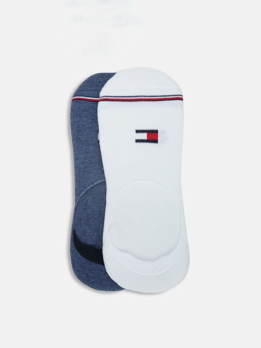Tommy Hilfiger Men Pack of 2 Cotton Assorted Colourblocked Shoe Liners Socks