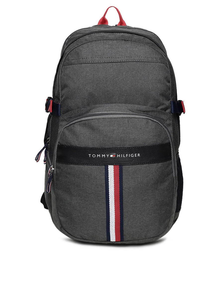 Tommy Hilfiger Unisex Charcoal Grey Solid Backpack