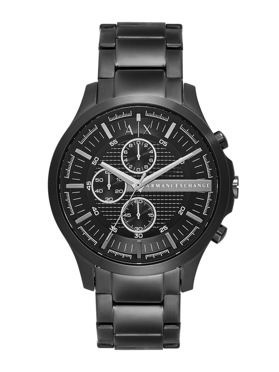 Armani Exchange Men Textured Stainless Steel Bracelet Style Straps Analogue Watch AX2454