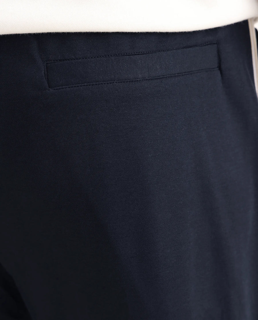 Rare Rabbit Men's Oblic Navy Cotton Blend Plain Relaxed Fit Track Pant