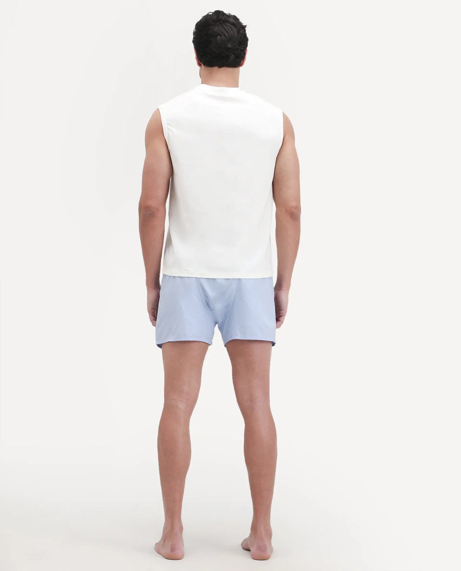 Rare Rabbit Men's Kiva Light Blue Lyocell Regular Fit Checks Boxer