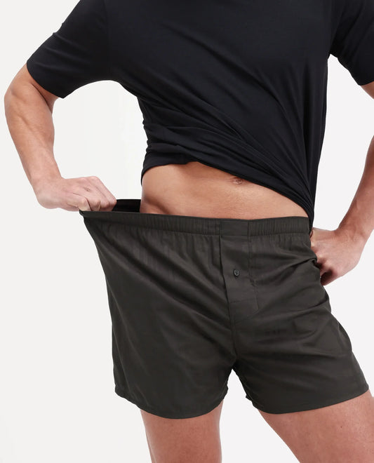 Rare Rabbit Men's Deval Brown Cotton Blend Fabric Regular Fit Checks Boxer