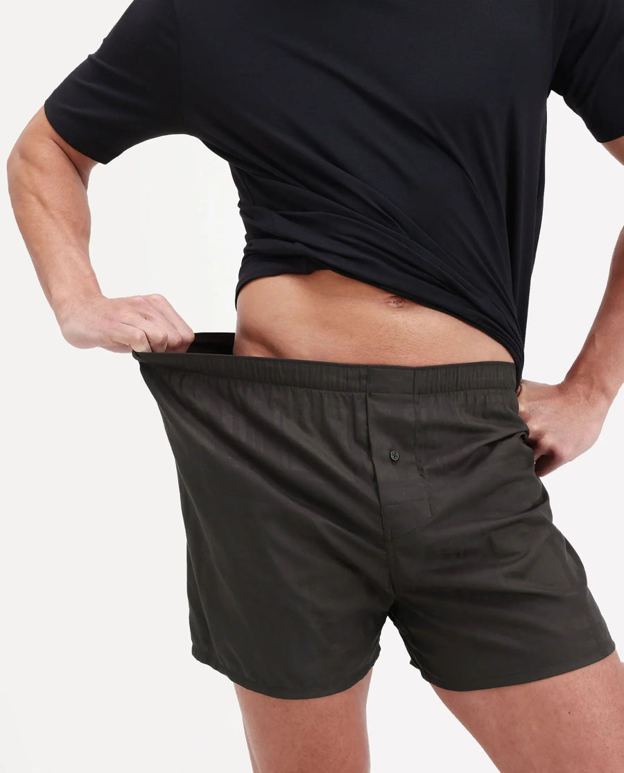 Rare Rabbit Men's Deval Brown Cotton Blend Fabric Regular Fit Checks Boxer
