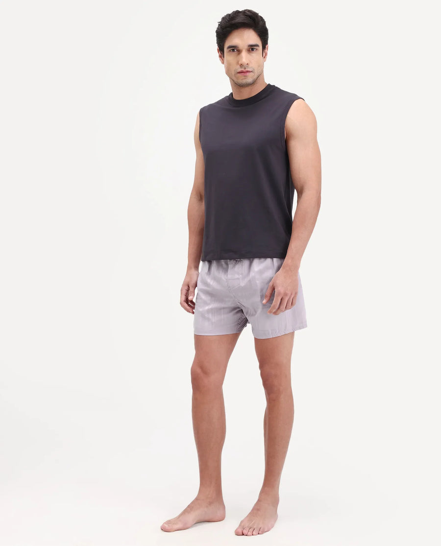 Rare Rabbit Men's Deval Dusky Pink Cotton Blend Fabric Regular Fit Checks Boxer
