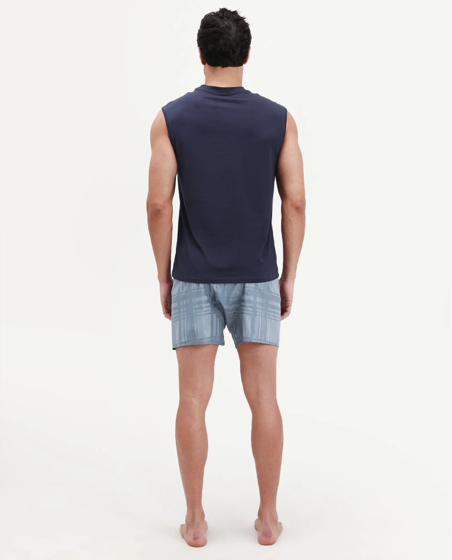 Rare Rabbit Men's Deval Dark Teal Cotton Blend Fabric Regular Fit Checks Boxer