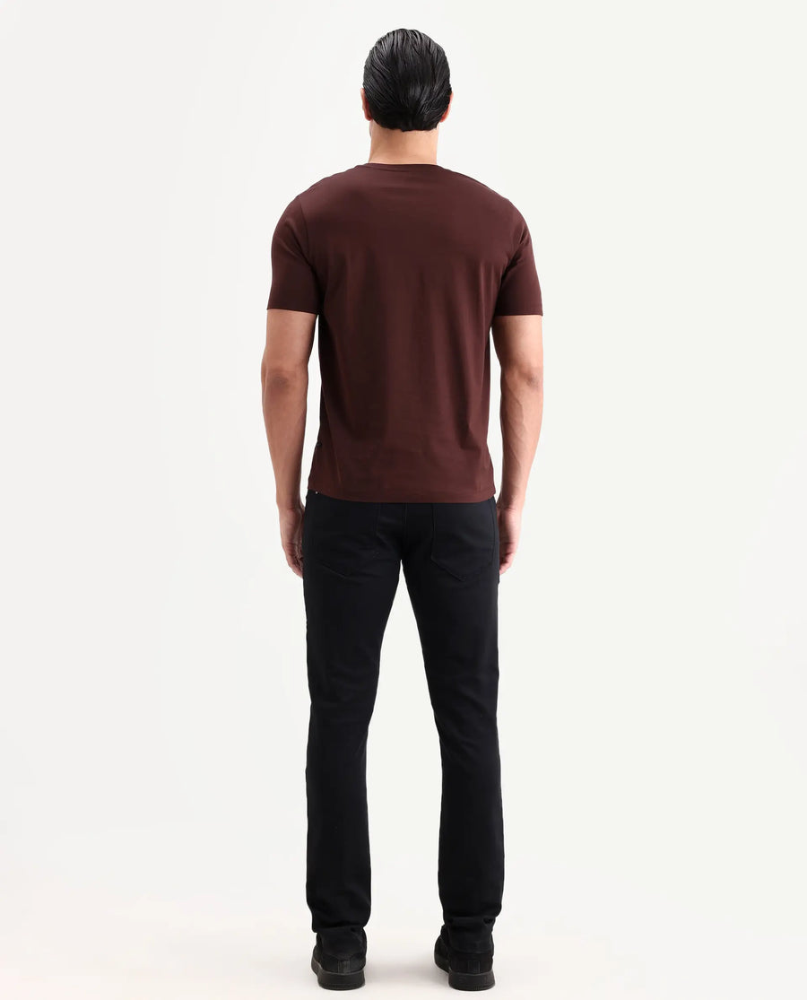 Rare Rabbit Men's Korv 26 Black Cotton Blend Fabric Hawk Slim Fit Plain Jeans