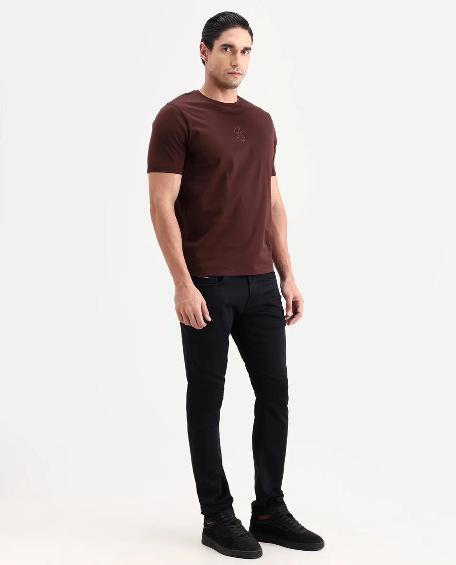 Rare Rabbit Men's Korv 26 Black Cotton Blend Fabric Hawk Slim Fit Plain Jeans