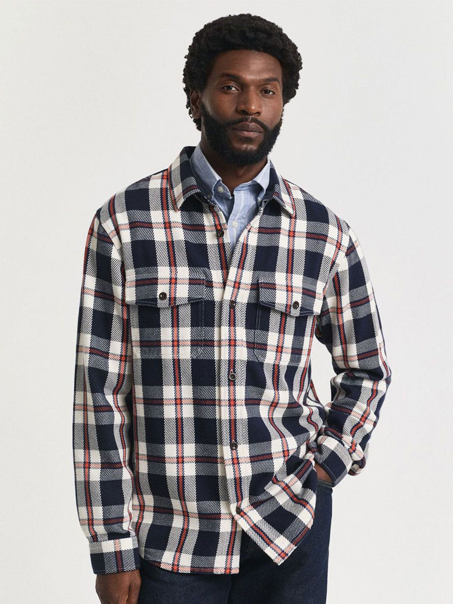 GANT Men Buffalo Checked Spread Collar Pure Cotton Casual Shirt