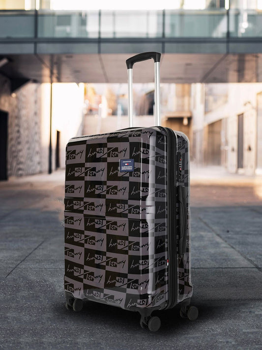 Tommy Hilfiger Hard 4 Wheels 360-Degree Rotation Large Trolley Bag- 48 L