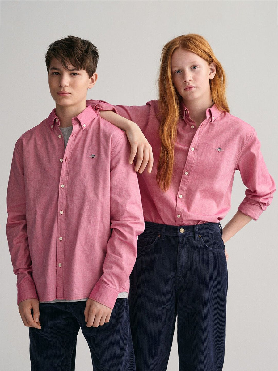GANT Unisex Kids Button-Down Collar Casual Cotton Shirt