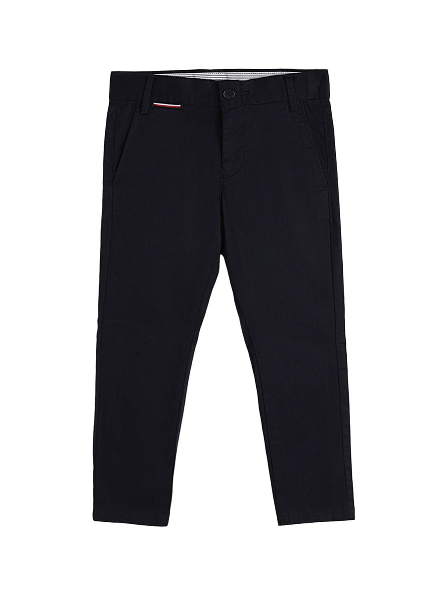 Tommy Hilfiger Boys Mid-Rise Cotton Chinos Trousers