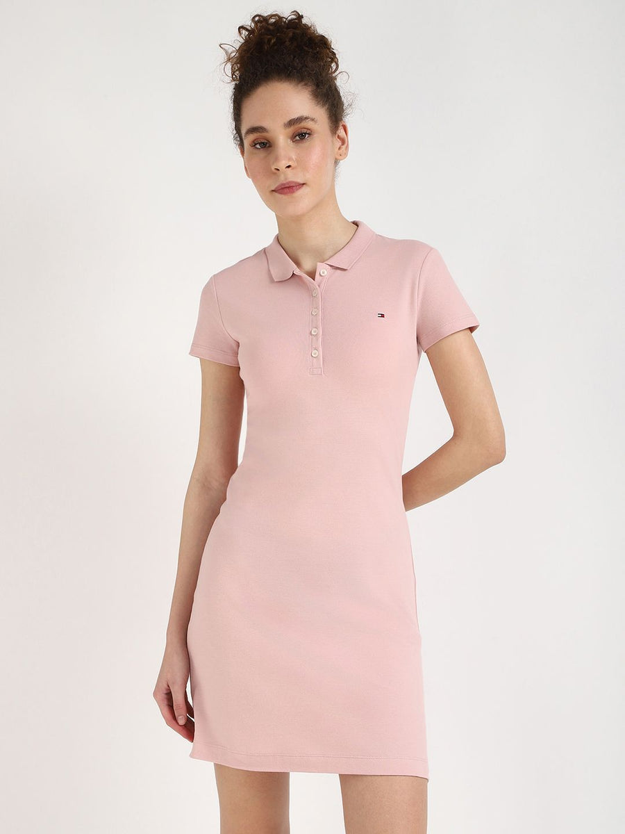 Tommy Hilfiger Women Shirt Collar Polo T-shirt Dress